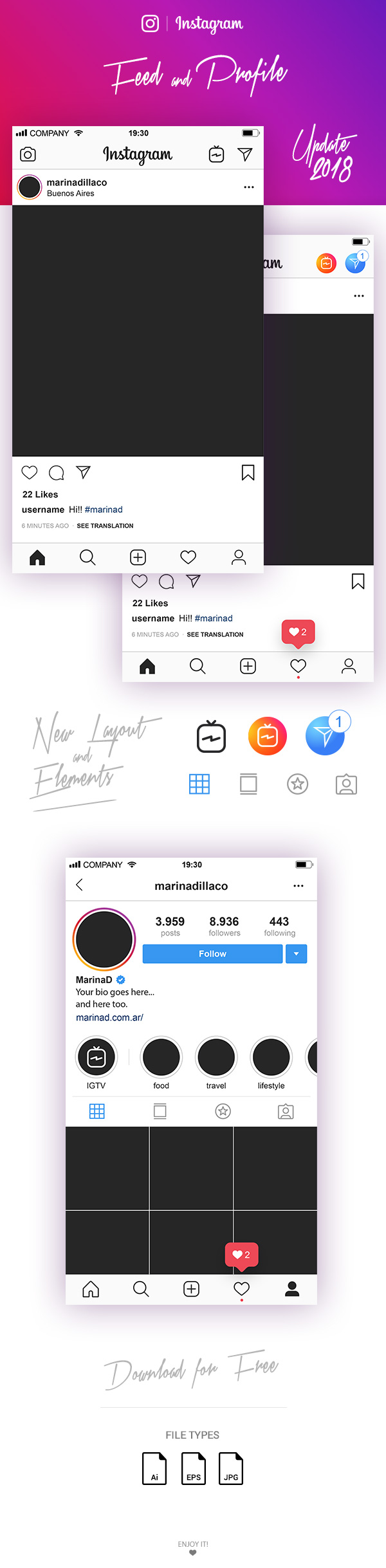 app to see instagram layout