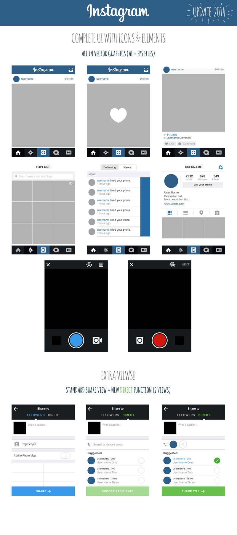 app instagram layout