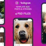 instagram images sizes dimensions template mockup