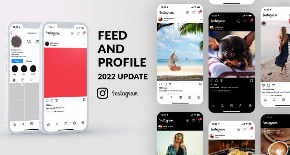 FREE Instagram Feed and Profile PSD Mockup – 2022